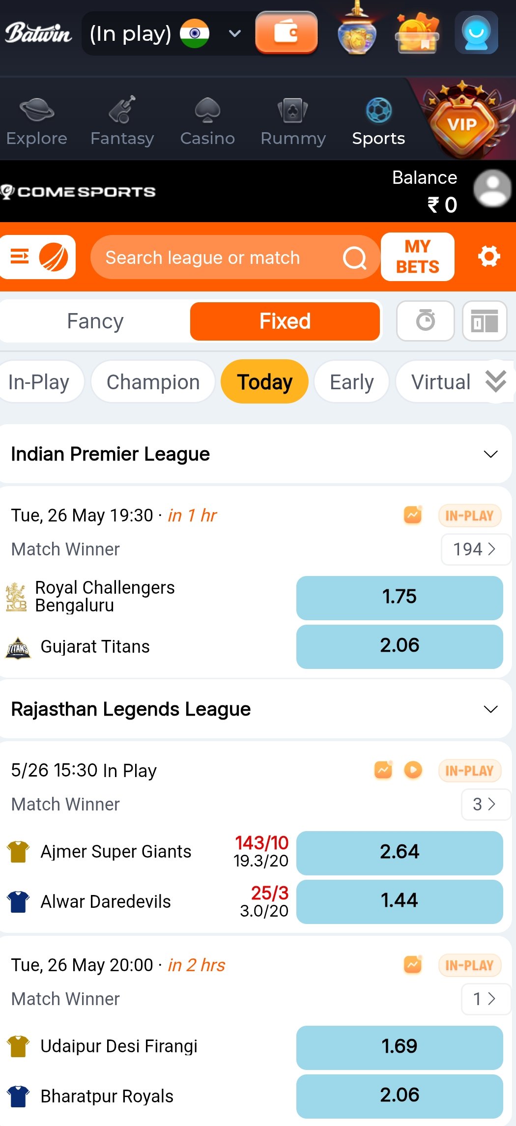Batwin Game deposits and payments